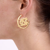 UNC Logo Hoop Earrings